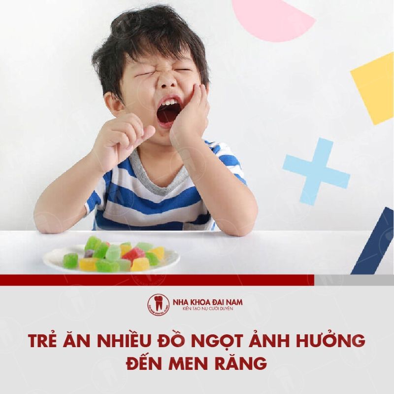 Tre an nhieu do ngot lam anh huong den men rang
