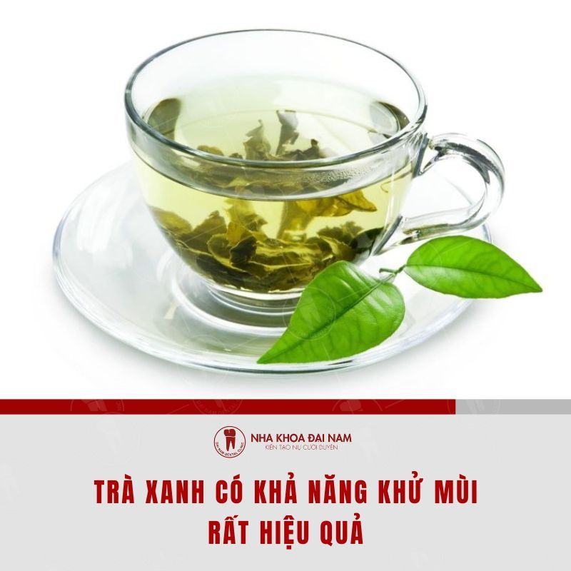 Tra xanh co kha nang khu mui rat hieu qua