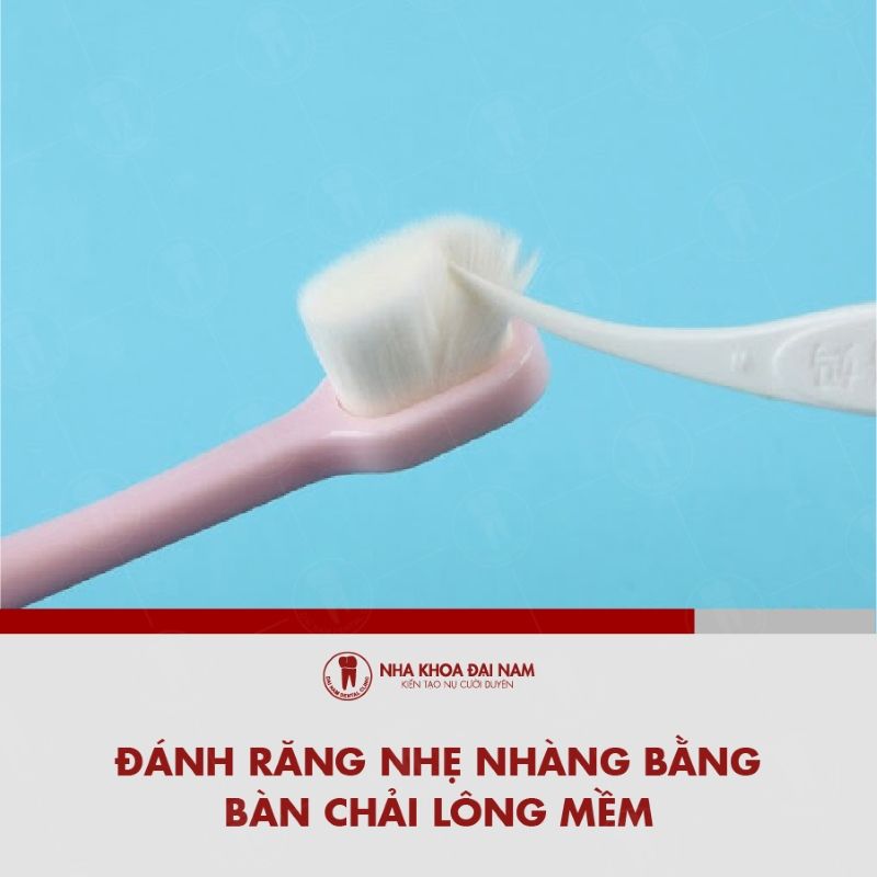 De tranh lam ton thuong vung mieng dang bi den trong qua trinh chai rang