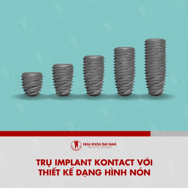 Tru Implant Kontact la cac vong ren xoan lien tuc doc theo than tru